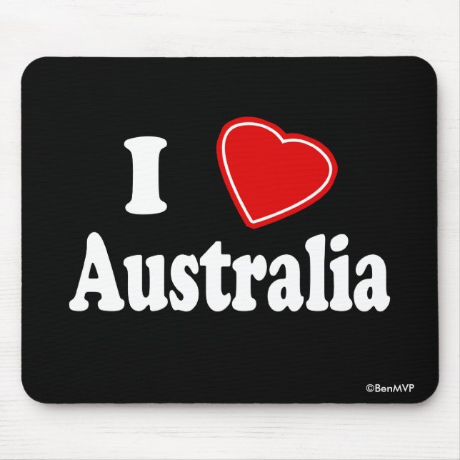 Mousepad Eu amo Austrália (Frente)