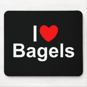 Mousepad Eu amo Bagels (do coração)
