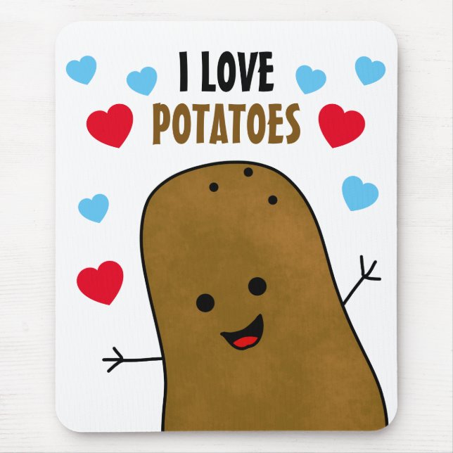 Mousepad Eu Amo Batatas (Frente)
