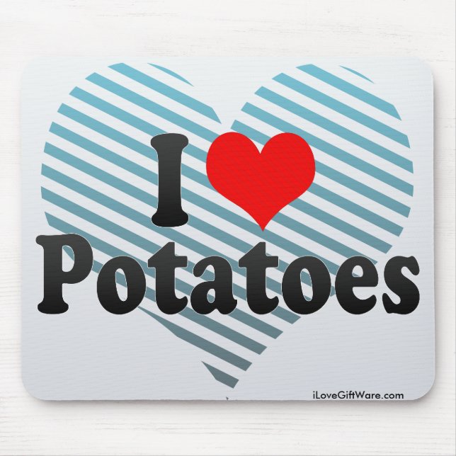 Mousepad Eu amo batatas (Frente)