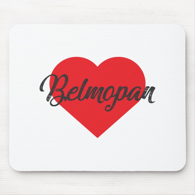 Mousepad Eu Amo Belmopan - Belize (Frente)