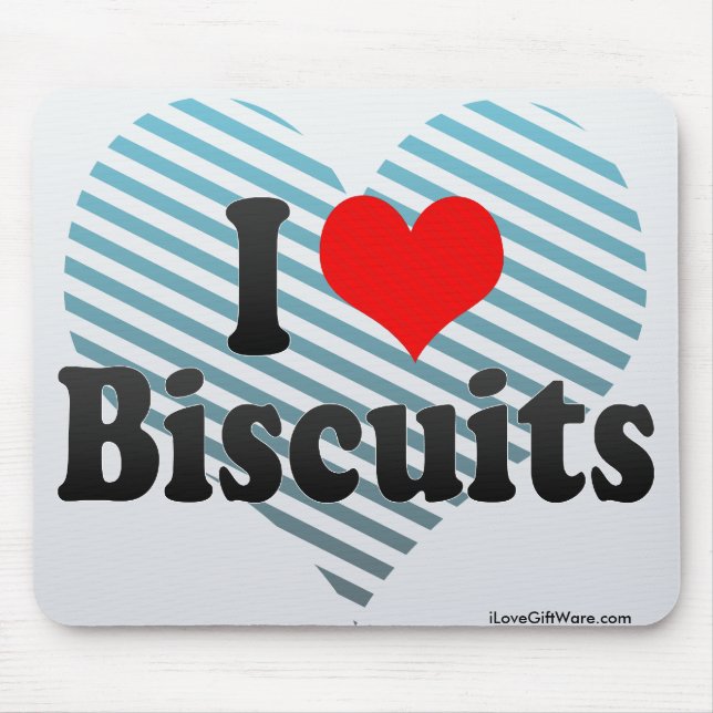 Mousepad Eu amo biscoitos (Frente)