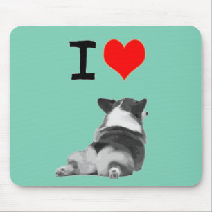 Mousepad Eu amo bumbuns do Corgi