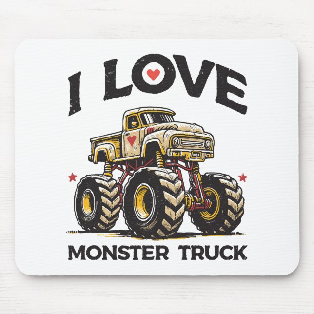 Mousepad Eu Amo Caminhão Monstro (Frente)