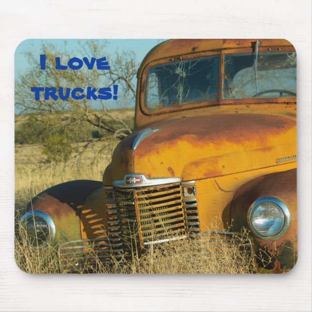 Mousepad Eu amo caminhões! (Frente)
