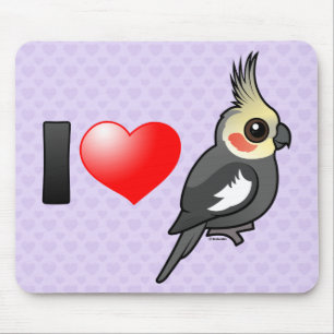 Mousepad Eu amo Cockatiels