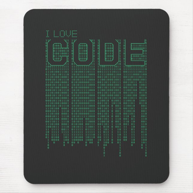 Mousepad Eu Amo Código (Frente)