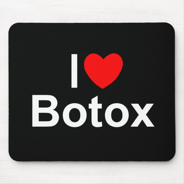 Mousepad Eu amo (coração) Botox (Frente)