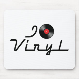 Mousepad Eu Amo Coração de Vinil - DJ Álbum de Discos Amant