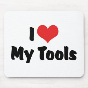 Mousepad Eu Amo Coração Minhas Ferramentas - Faz-tudo Artes