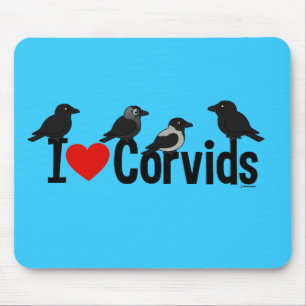 Mousepad Eu amo Corvids