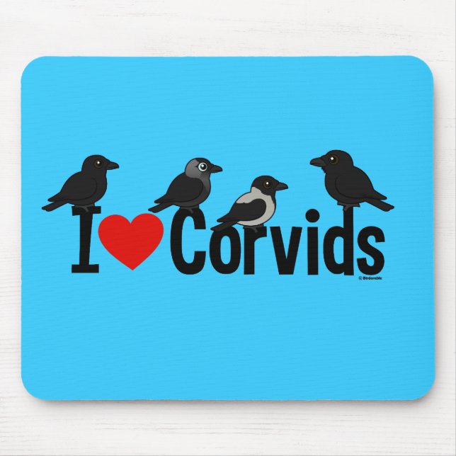 Mousepad Eu amo Corvids (Frente)