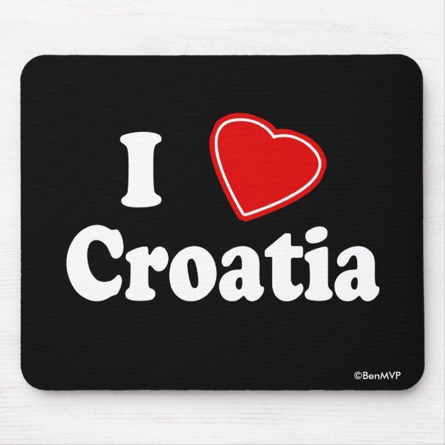 Mousepad Eu amo Croatia (Frente)