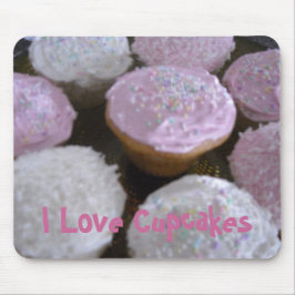 Mousepad Eu Amo Cupcakes