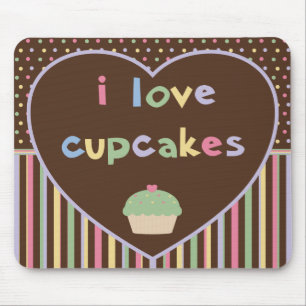 Mousepad eu amo cupcakes