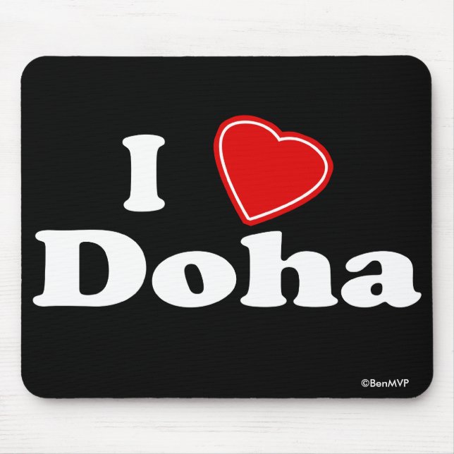 Mousepad Eu amo Doha (Frente)