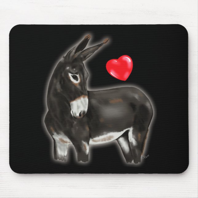 Mousepad Eu Amo Donkeys Demure Donkey (Frente)