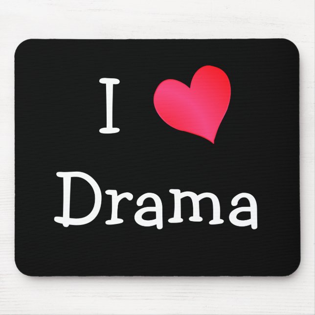Mousepad Eu Amo Drama (Frente)