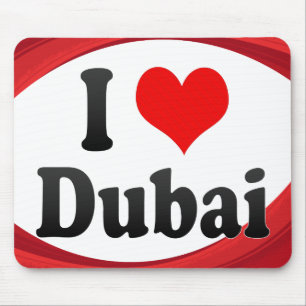 Mousepad Eu amo Dubai, United Arab Emirates
