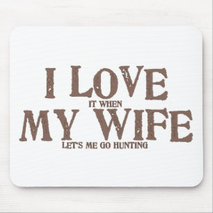 Mousepad EU AMO (ele quando) MINHA ESPOSA (nos deixe que eu