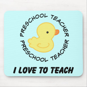 Mousepad Eu amo ensinar o presente pré-escolar do professor