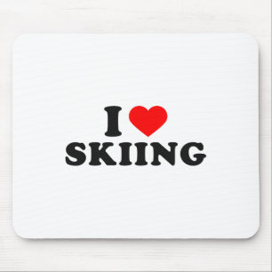 Mousepad Eu Amo Esqui Adoro Neve Amante