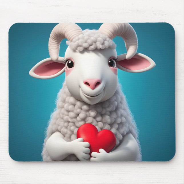 Mousepad Eu Amo Ewe (Frente)
