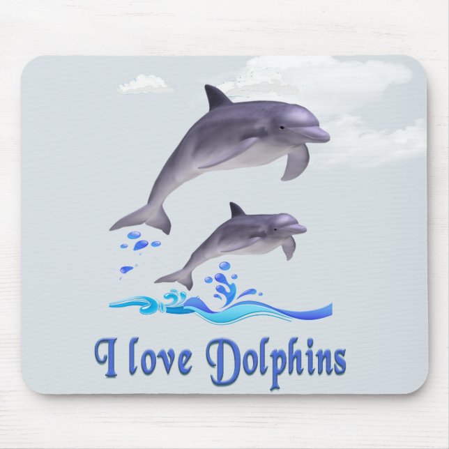 Mousepad Eu amo golfinhos (Frente)