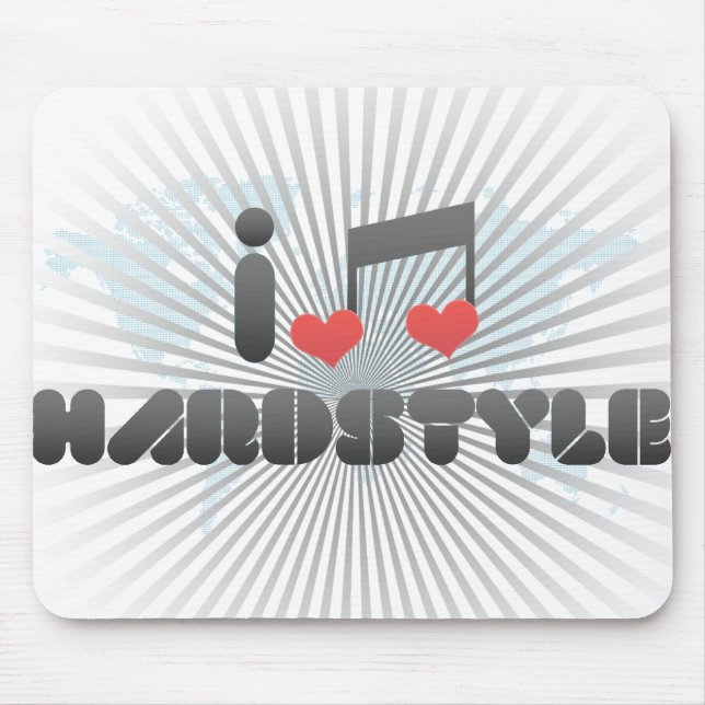Mousepad Eu amo Hardstyle (Frente)