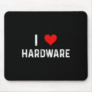Mousepad Eu Amo Hardware - Coração Pc Gamer Jogos Construir