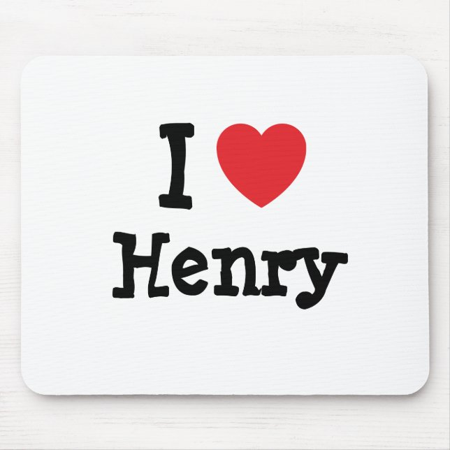 Mousepad Eu amo Henry Heart Shirt (Frente)