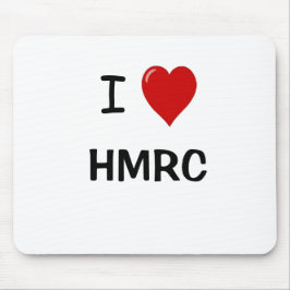 Mousepad Eu amo HMRC - coração HMRC de I - para amantes