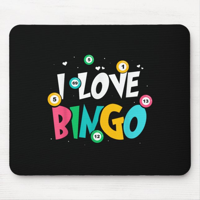 Mousepad Eu Amo Humor Do Jogador Do Bingo (Frente)