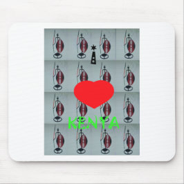 Mousepad Eu amo Impressão de arte no Quênia