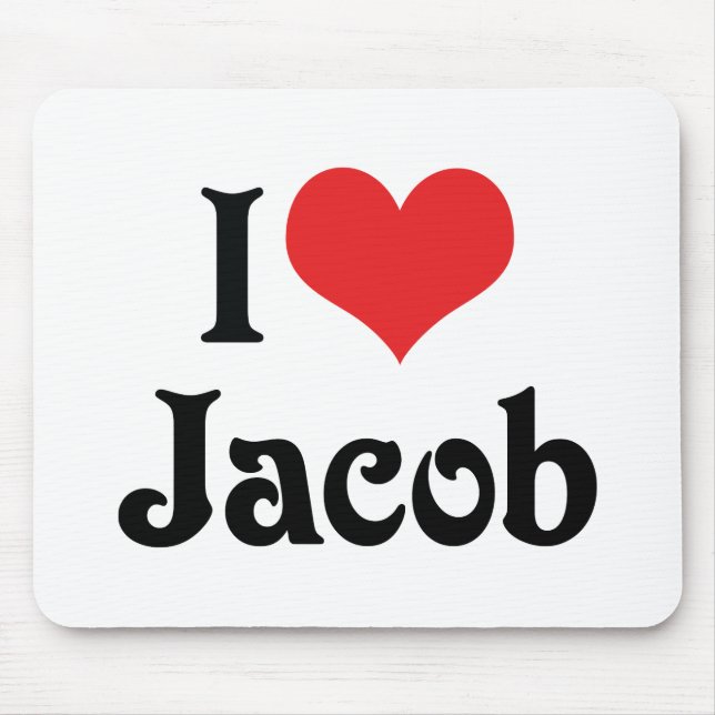 Mousepad Eu Amo Jacob (Frente)