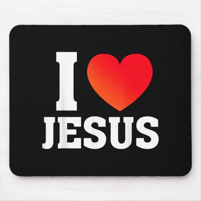 Mousepad Eu Amo Jesus (Frente)