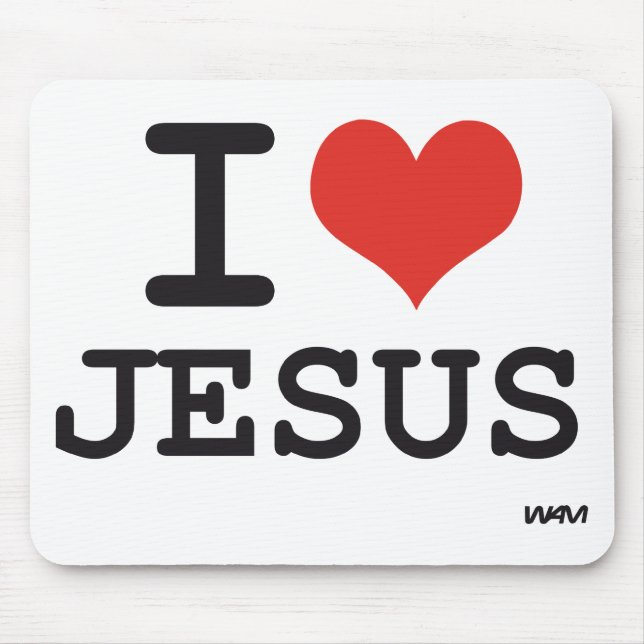 Mousepad Eu amo Jesus (Frente)