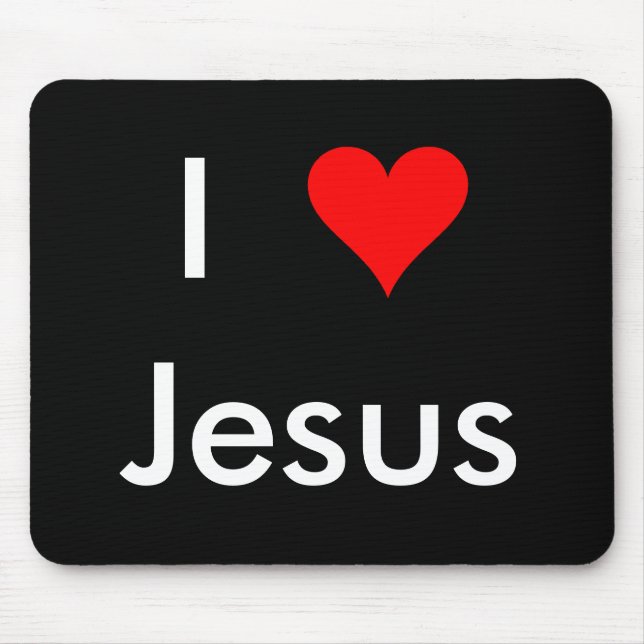Mousepad Eu amo Jesus (Frente)