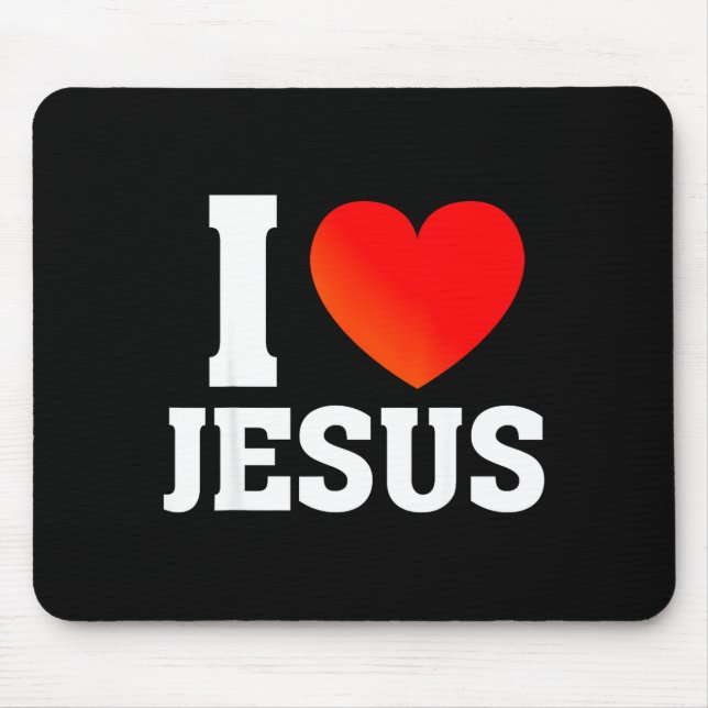 Mousepad Eu Amo Jesus (Frente)