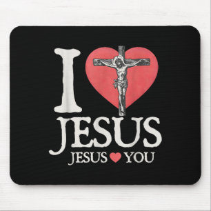 Mousepad Eu Amo Jesus Cristão Jesus Ama Você Versículo da B