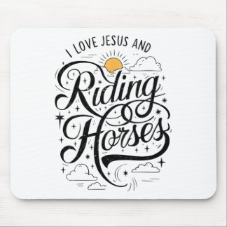 Mousepad Eu Amo Jesus E Cavalos Cavalos Andando Meninas De 