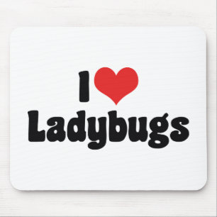 Mousepad Eu Amo Joaninhas Coração - Amantes de Joaninhas