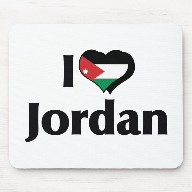 Mousepad Eu Amo Jordan Flag (Frente)