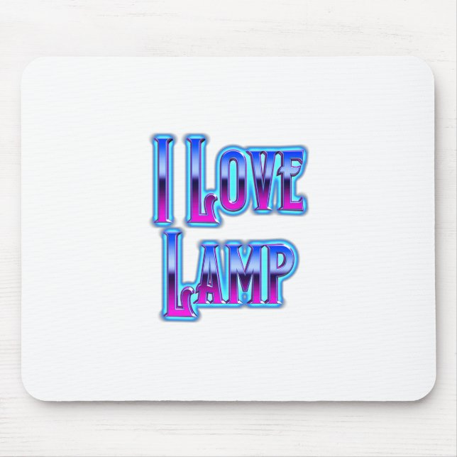Mousepad Eu Amo Lâmpada (Frente)