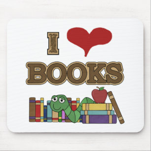 Mousepad Eu amo livros