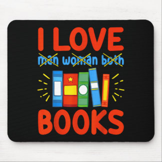 Mousepad Eu Amo Livros Divertido Presente de Leitor Aroace 