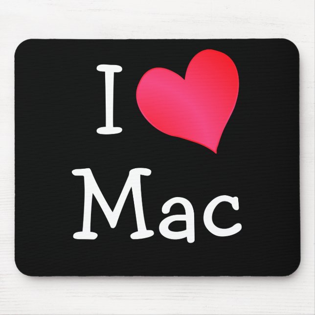 Mousepad Eu amo Mac (Frente)