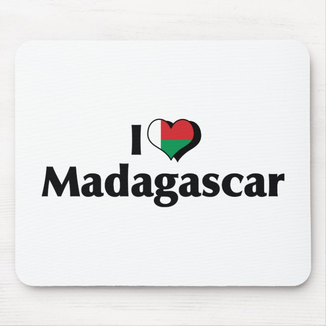 Mousepad Eu amo Madagascar Flag (Frente)