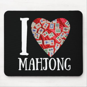 Mousepad Eu amo mahjong Funny mahjong