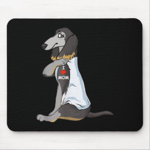 Mousepad Eu Amo Mamãe Tatto Saluki Mãe Cachorro Sobremesa M